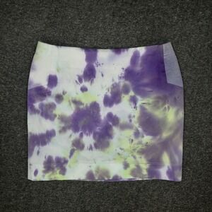 BCBG MAXAZRIA Purple Green Tie-Dye Bodycon Mini Skirt Stretch Women's XXS